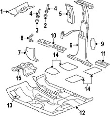 Foto de Juego de Molduras Pilar de Puerta Original para Jeep Grand Cherokee 2005 2006 2007 Marca CHRYSLER N�mero de Parte 5HS32BDXAI