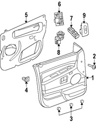 Foto de Interruptor de Espejo Retrovisor Exterior Original para Jeep Grand Cherokee Jeep Commander Jeep Patriot Chrysler Sebring Marca CHRYSLER N�mero de Parte 4602789AA