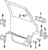 Foto de Bisagra de puerta Original para Jeep Grand Cherokee Jeep Commander Marca CHRYSLER N�mero de Parte 55369194AD