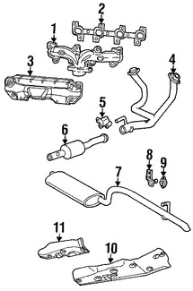 Foto de Tubo de Escape Original para Jeep Grand Cherokee 1999 2000 Marca CHRYSLER N�mero de Parte 52101092AB