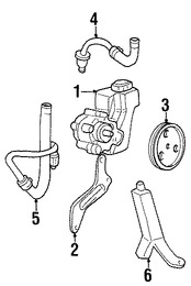 Foto de Manguera de Presi�n Direcci�n hidr�ulica Original para Jeep Grand Cherokee 2000 Marca CHRYSLER N�mero de Parte 52088453AB