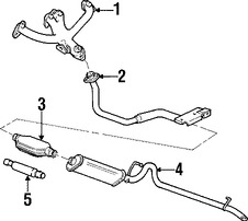 Foto de Tubo de Escape Original para Jeep Cherokee 2000 Marca CHRYSLER N�mero de Parte 52021047AG