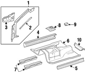 Foto de Bandeja de Piso Original para Jeep Cherokee 2000 2001 Marca CHRYSLER N�mero de Parte 5015108AC