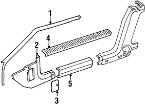 Foto de Panel interior Pilar A Original para Jeep Cherokee 1999 2000 2001 Marca CHRYSLER N�mero de Parte 5GG49RK5AE