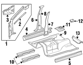 Foto de Bandeja de Piso Original para Jeep Cherokee 2000 2001 Marca CHRYSLER N�mero de Parte 55175512AC