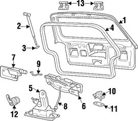 Foto de Actuador de Cerradura de Puerta Trasera Original para Jeep Cherokee Jeep Grand Cherokee Marca CHRYSLER N�mero de Parte 55295716AB
