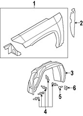 Foto de Guardafango Original para Jeep Compass 2007 2008 2009 2010 Marca CHRYSLER N�mero de Parte 5115662AC