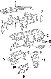 Foto de Cubierta de Panel de Instrumentos Original para Jeep Compass 2007 2008 Jeep Patriot 2007 2008 Marca CHRYSLER N�mero de Parte ZM93DK7AB