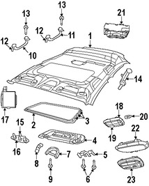 Foto de Techo Interior Original para Jeep Compass 2008 Marca CHRYSLER N�mero de Parte 1KT97DW1AA