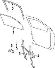 Foto de Cristal de Puerta Original para Jeep Compass Marca CHRYSLER N�mero de Parte 5074816AE