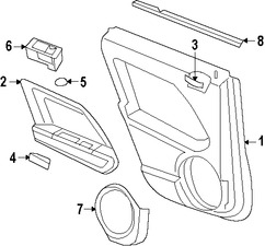 Foto de Panel Interior de Puerta Original para Jeep Compass 2008 Marca CHRYSLER N�mero de Parte 1FK951DVAC