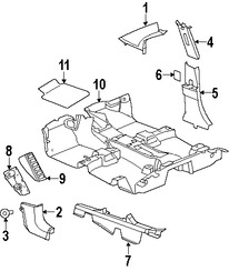 Foto de Tapa de Panel de Moldura Pilar B Original para Jeep Patriot Jeep Compass Marca CHRYSLER N�mero de Parte YD78XDVAC
