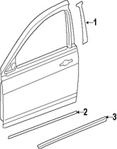 Foto de Moldura de Puerta Original para Jeep Patriot 2007 2009 2010 Marca CHRYSLER Nmero de Parte 1BB35WS2AB