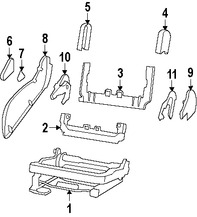 Foto de Cubierta de Riel de Asiento Original para Jeep Liberty 2008 Marca CHRYSLER N�mero de Parte 1FY171DHAA