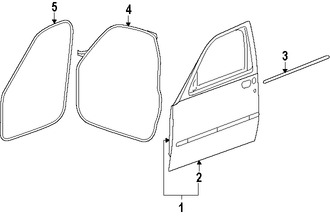 Foto de Panel externo de puerta Original para Jeep Liberty 2008 2009 2010 2011 2012 Marca CHRYSLER N�mero de Parte 55396994AA