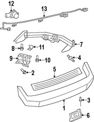 Foto de Soporte de la placa Original para Jeep Liberty 2008 2009 2010 2011 2012 Marca CHRYSLER N�mero de Parte 55113383AA
