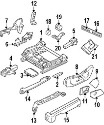 Foto de Cubierta de Riel de Asiento Original para Jeep Commander 2006 2007 Jeep Grand Cherokee 2005 2006 2007 Marca CHRYSLER N�mero de Parte 1BU251D5AA