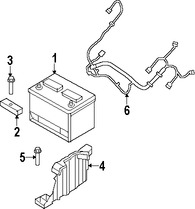 Foto de Sujetador de Bater�a Original para Jeep Wrangler 2007 2008 2009 2010 2011 Marca CHRYSLER N�mero de Parte 55397393AC