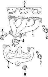 Foto de Empacadura de M�ltiple de Escape Original para Jeep Wrangler 2007 2008 2009 2010 2011 Marca CHRYSLER N�mero de Parte 4892409AA