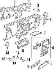 Foto de Cubierta de Panel de Instrumentos Original para Jeep Wrangler 2007 2008 2009 2010 Marca CHRYSLER N�mero de Parte 1FQ641DVAB