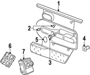 Foto de Panel Interior de Puerta Original para Jeep Wrangler 2008 2009 2010 Marca CHRYSLER N�mero de Parte 5KV52XDVAD
