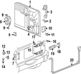 Foto de Bisagra de puerta Original para Jeep Wrangler Marca CHRYSLER N�mero de Parte 55395401AH