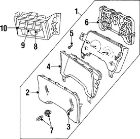 Foto de Cubierta de Panel de Instrumentos Original para Jeep Wrangler Jeep Cherokee Marca CHRYSLER N�mero de Parte 4874344