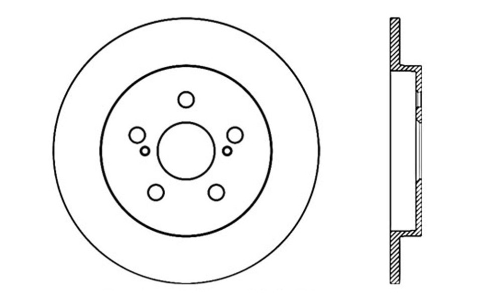 Foto de Rotor disco de freno Estandar para Pontiac Vibe Lexus CT200h Toyota Corolla Toyota Matrix Toyota Prius Marca C-TEK BY CENTRIC Nmero de Parte #121.44165