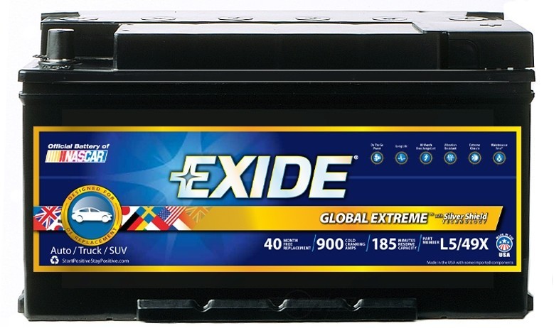 Foto de Batera Exide Global Extreme - CCA: 900 para Porsche Hyundai Land Rover Jaguar Volvo BMW Lamborghini Dodge Jeep Maybach... Marca EXIDE BATTERIES NEW Nmero de Parte L5/49X