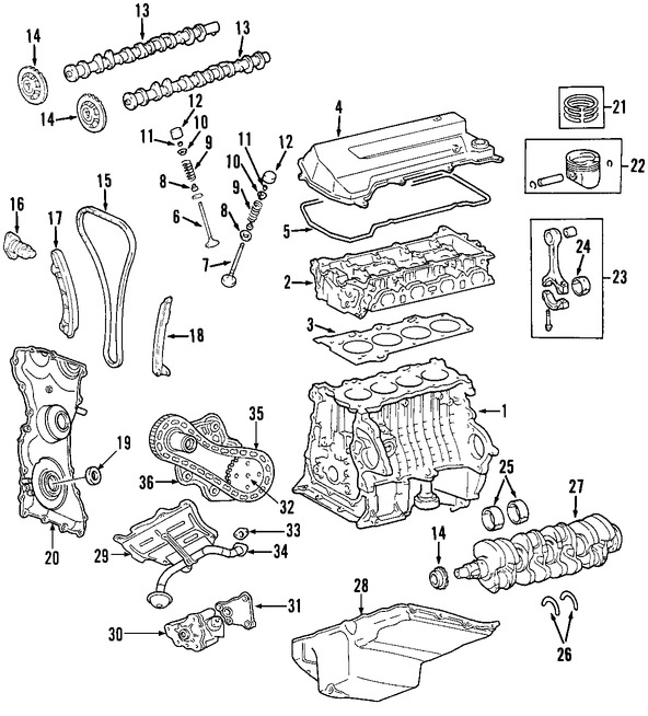 Foto de Motor Completo Original para Ford Focus 2005 2006 2007 Marca FORD Remanufacturado N�mero de Parte 5S4Z6006BARM