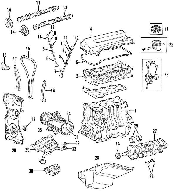 Foto de Motor Completo Original para Ford Focus 2005 2006 2007 Marca FORD Remanufacturado N�mero de Parte 5S4Z6006AARM