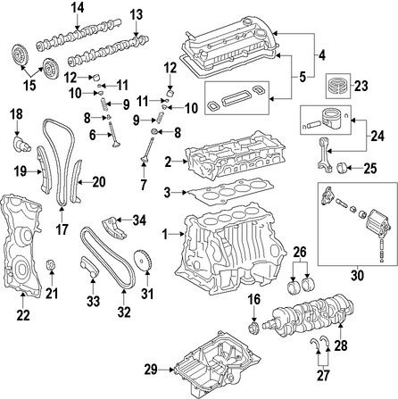 Foto de Motor Completo Original para Ford Focus 2008 2009 2010 2011 Marca FORD Remanufacturado N�mero de Parte 6S4Z6006BA