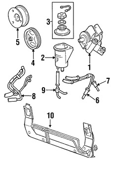 Foto de Polea de Bomba de Direccin Original para Ford Mustang 1999 2000 2001 2002 2003 2004 Marca FORD Nmero de Parte F7ZZ3A733AA
