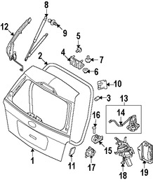 Foto de Actuador de Cerradura de Puerta Trasera Original para Ford Taurus X 2008 2009 Marca FORD N�mero de Parte 8A4Z14B351A