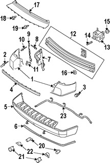 Foto de Perno de cubierta de parachoques Original para Ford Taurus X Ford Explorer Sport Trac Ford Marca FORD N�mero de Parte W705549S439
