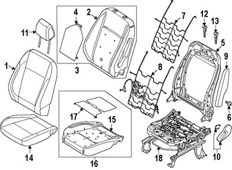 Foto de Manilla de Ajuste de Reclinacion Asiento Trasero Original para Ford C-Max Ford Escape Marca FORD Nmero de Parte CJ5Z7862623AA