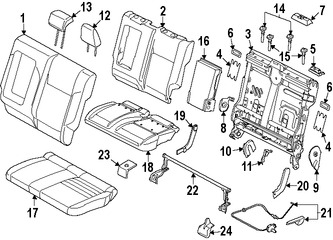 Foto de Manilla de Ajuste de Reclinacion Asiento Trasero Original para Ford C-Max Ford Escape Marca FORD Nmero de Parte CJ5Z7862419AB