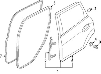 Foto de Panel externo de puerta Original para Ford C-Max 2013 2014 2015 2016 2017 Marca FORD N�mero de Parte DM5Z5824701A