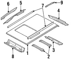 Foto de Panel de Techo Original para Ford Focus 2002 2003 2004 2005 2006 2007 Marca FORD N�mero de Parte 2M5Z5450202BA