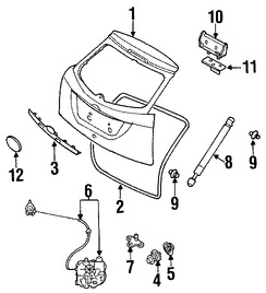 Foto de Puerta Trasera Original para Ford Focus 2002 2003 2004 2000 2001 Marca FORD N�mero de Parte 2M5Z6140110CA