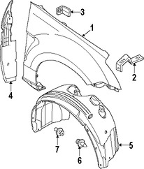 Foto de Guardafango Original para Ford Focus 2008 2009 2010 2011 Marca FORD N�mero de Parte 8S4Z16005A