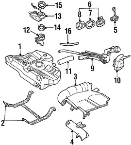 Foto de Tanque de Combustible Original para Ford Escort 1999 2000 2001 2002 1998 Mercury Tracer 1999 Marca FORD N�mero de Parte XS4Z9002DA