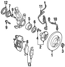 Foto de Anillo ABS Original para Ford Escort Mercury Tracer Marca FORD Nmero de Parte F7CZ2C182AA