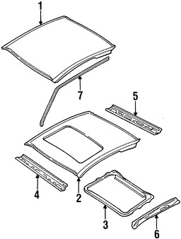 Foto de Panel de Techo Original para Ford Escort 1999 2000 1998 2001 2002 2003 Marca FORD N�mero de Parte F8CZ6350200AA