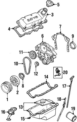 Foto de Engranaje de rbol de levas Original para Ford Taurus Ford Ranger Ford Windstar Mercury Sable Marca FORD Nmero de Parte YF1Z6256AA