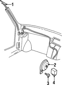Foto de Rel� de Bocina Original para Ford Aspire 1994 1995 1996 1997 Marca FORD N�mero de Parte F4BZ13853A