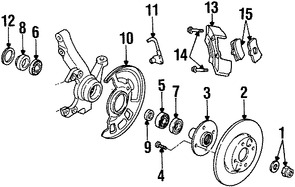 Foto de Sello de Rueda Original para Mercury Capri Mercury Tracer Ford Aspire Ford Festiva Marca FORD Nmero de Parte E7GZ1S177A