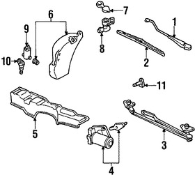 Foto de Motor de Limpiaparabrisas Original para Ford Mercury Lincoln Marca FORD Remanufacturado Nmero de Parte 6F1Z17508AARM