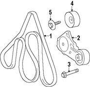 Foto de Perno de la polea del tensor de la correa Original para Lincoln Mercury Ford Marca FORD Nmero de Parte N808102S437