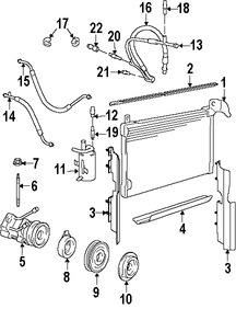 Foto de Manguera de Refrigerante Aire Acondicionado Original para Lincoln Town Car 2006 2007 2008 2009 2010 2011 Marca FORD Nmero de Parte 6W1Z19835BA